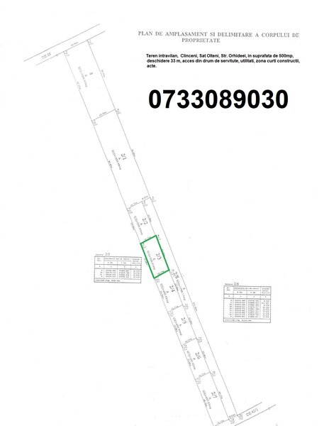 Clinceni, Olteni, str. Orhideei, teren intravilan,